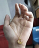 周六福月光玫瑰黃金項鏈女足金吊墜生日禮物計價(jià)A0613862 約4.24g  曬單實(shí)拍圖