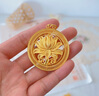 寓銀匠金包銀吊墜女蓮花鏤空花絲可旋轉黃金花開(kāi)富貴吊墜送老婆送女友 花絲旋轉蓮花吊墜*45.6*45.6 總重約20克*包金1.1克 曬單實(shí)拍圖