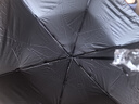 傘小滿(mǎn)日本超輕雨傘碳纖維輕便太陽(yáng)傘遮陽(yáng)防曬小巧便攜鉛筆傘晴雨羽毛傘空氣傘折疊傘掌心傘迷你女拇指傘 黑膠款-藏藍色（L碼）upf50+ 曬單實(shí)拍圖