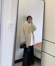 她芙（tafu）品牌女裝羊羔毛皮草外套女2025冬季新款小個(gè)子加厚保暖毛毛大衣 白色立領(lǐng)羊羔毛 S  80-105 曬單實(shí)拍圖