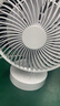 格力高桌面小風(fēng)扇靜音空氣循環(huán)USB可充電臺式家用辦公室學(xué)生宿舍床頭大風(fēng)力便攜制冷電風(fēng)扇大扇面 四擋風(fēng)力+插電款【雪山白】 曬單實(shí)拍圖