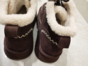 百麗（Belle）姜餅屋毛球掛飾雪地靴女2025冬新厚底增高保暖休閑靴B2953DM5預售 咖色-絨里 39 曬單實(shí)拍圖
