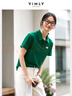 梵希蔓簡(jiǎn)約純棉POLO領(lǐng)短袖T恤女2025年夏季新款百搭純色正肩上衣 A1020 荷葉綠 M 曬單實(shí)拍圖