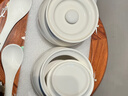 京東京造 燉盅【傳統瓦罐】陶瓷蒸蛋輔食帶蓋贈勺子 瓦罐450ML白色2只裝 曬單實(shí)拍圖
