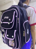 史努比（SNOOPY）書(shū)包小學(xué)生徽章痛包女孩子減負護脊大容量背包3-6年級大號黑色 曬單實(shí)拍圖