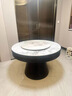 巖板旋轉伸縮變形餐桌帶轉盤(pán)可變大小圓桌小戶(hù)型家用多功能吃飯桌 單層巖板1.6米變2.2米【三層】 曬單實(shí)拍圖
