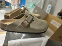 Devo軟木拖鞋女春夏季舒適包頭拖鞋勃肯鞋女士拖鞋3624 灰色反絨皮 39 （建議拍小一碼） 曬單實(shí)拍圖