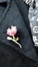 樂(lè )喵（LEMIAO）國風(fēng)淡雅精致玉蘭花胸針新款時(shí)尚氣質(zhì)花朵別針復古旗漢服胸花配飾 玉蘭花胸針 B00-302 曬單實(shí)拍圖