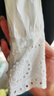 茵曼純棉甜美花邊刺繡白色襯衫2025秋女裝新款長(cháng)袖襯衣 云朵白 L 曬單實(shí)拍圖