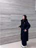 鴨鴨冰殼系列2.0長(cháng)款羽絨服男女款2025年新款戶(hù)外極寒高充絨加厚外套 青光黑色 XL (180) 曬單實(shí)拍圖