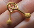 金至尊黃金耳釘女小圓珠磨砂足金999耳飾耳環(huán)生日禮物計價(jià) 1.08克 曬單實(shí)拍圖