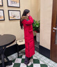 波司登（BOSIDENG）25新款極寒羽絨服男女同款長(cháng)款鵝絨脫卸帽毛領(lǐng)保暖外套B250242300 逐日紅1945 S 160/84A 體重約100-110斤 曬單實(shí)拍圖
