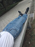 OVV秋冬熱賣(mài)女裝日本進(jìn)口面料時(shí)髦復古直筒休閑牛仔褲 深牛仔藍 27 曬單實(shí)拍圖