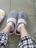 京悠雨德國品牌男士棉拖鞋秋冬室內保暖2025新款厚底防滑男款加絨加厚耐  灰 色 41-42 42 42-43【適合腳穿】 曬單實(shí)拍圖