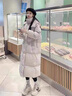 鹿依檸羽絨棉服女冬季2025新款韓版時尚寬松過膝中長款棉衣加厚保暖棉襖 米白色 M 曬單實拍圖