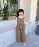 G.duck小黃鴨女童春秋套裝2025新款時(shí)髦兒童女寶寶闊腿褲秋季馬甲三件套 圖片色三件套背心+內(nèi)搭+褲子 均碼 100碼建議身高90到100厘米 曬單實(shí)拍圖