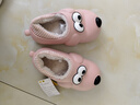 幸?，旣悾–heerful Mario）兒童棉拖鞋包跟防水保暖毛拖鞋女孩軟底棉鞋粉色內長(cháng)22cm 曬單實(shí)拍圖