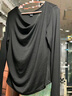 UR2026春季新款女氣質(zhì)褶皺短款修身長(cháng)袖T恤UWH450110+ 黑色 L 曬單實(shí)拍圖