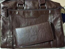 塔西伯利 TOIXI BRORY意大利進(jìn)口男士時(shí)尚潮流頭層牛皮公文包新款商務(wù)大容量手提斜挎包 深棕色 加大號 送手包+護理油 16寸 曬單實(shí)拍圖