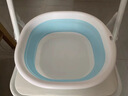潔麗雅旅行折疊盆洗臉盆出差家用宿舍洗臉盆便攜式旅游水盆北歐藍-大號 曬單實(shí)拍圖