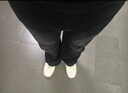 頂峰保羅（Dingfengbaoluo）美式高街牛仔褲男秋季休閑直筒百搭修身微喇長(cháng)褲DFS09黑灰L 曬單實(shí)拍圖