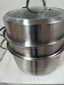 炊大皇304不銹鋼三層蒸鍋家用復合底湯鍋蒸饅頭包子可視可立高拱蓋30cm 曬單實(shí)拍圖