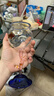 肆月高顏值玻璃高腳杯創(chuàng  )意小眾飲料果汁透明杯子女生微醺酒杯可愛(ài) 藍邊小魚(yú) 曬單實(shí)拍圖