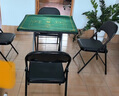 自然元素 摜蛋桌專(zhuān)用折疊桌麻將撲克比賽棋牌桌免安裝餐桌兩用四方桌 【灰色】80*80黑單桌+布 曬單實(shí)拍圖