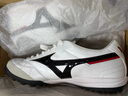 美津濃（MIZUNO）小李子美津濃莫雷拉MORELIA高端日產(chǎn)TF碎釘袋鼠皮足球鞋成人男 白黑紅Q1GB250209 42.5 (275JP) 曬單實(shí)拍圖