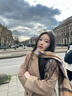 BéLIER LAINé圍巾女2025年新款格紋披肩100%羊毛圍巾女生圍脖披肩兩用生日禮物 駝咖格【高檔圍巾禮盒裝100%綿羊毛】 曬單實(shí)拍圖