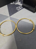 金至福素圈推拉黃金手鐲女計價(jià)光圈足金999實(shí)心女鐲子送女友送老婆禮物 約23.5克（多退少補） 曬單實(shí)拍圖