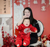 G.DUCKKIDS小黃鴨男寶寶一周歲衣服女抓周禮服嬰兒套裝秋冬唐裝百天生日禮物 紅色三件套春秋款 80 尺碼6-12月【75-85cm】 曬單實(shí)拍圖