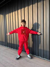 千丫丫兒童紅色衛衣套裝加絨馬年本命年衣服2026男童女童新年拜年服外套 紅衣+紅褲-四方來(lái)?！敬呵铩?140 cm 推薦【62-70斤】 曬單實(shí)拍圖
