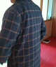 喬亞長(cháng)袖襯衫男100%純棉格子襯衣高檔品牌休閑男士2025新款磨毛襯衫男 777-6深藍小格子【磨毛不加絨】 38 碼(建議100-120斤) 曬單實(shí)拍圖