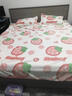 鉑吶苓雪花絨四件套雙面毛絨床單被套宿舍三件套家用雙人加大加厚被芯罩 床單四件套【啵啵草莓】 2.0m 床單款 （被套220*240cm） 曬單實(shí)拍圖