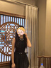 多菲尼森小眾黑色新品連衣裙女2025夏季修身顯瘦法式氣質(zhì)短裙高級感花苞裙 背心花苞連衣裙M碼 曬單實(shí)拍圖