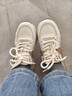 達芙妮休閑運動(dòng)鞋女厚底ins潮輕便舒適老爹鞋旅游跑步鞋 米杏色 37  曬單實(shí)拍圖