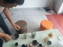 時(shí)尚小凳子換鞋凳創(chuàng  )意皮凳子實(shí)木小矮凳圓凳沙發(fā)凳客廳茶幾凳坐墩 高25寬30圓凳 曬單實(shí)拍圖