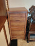 西提 胡桃木實(shí)木斗柜現代簡(jiǎn)約家用收納臥室儲物三斗柜斗櫥 寬度50cm 曬單實(shí)拍圖