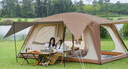 vidalido維達利多戶(hù)外露營(yíng)帳篷半山別墅兩室一廳防雨防曬超大手動(dòng)家庭帳篷 半山中號M|卡其色【4-6人適用】 曬單實(shí)拍圖