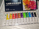 馬利(Marie's)水粉顏料盒裝12色12ml 學(xué)生初學(xué)者水粉畫(huà)顏料套裝 美院寫(xiě)生易清洗無(wú)異味兒童色彩顏料7312L美術(shù)寫(xiě)生 曬單實(shí)拍圖