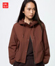優(yōu)衣庫女裝休閑連帽短外套/時(shí)尚百搭25秋冬新款479229 37 栗色 M /160/84A 曬單實(shí)拍圖