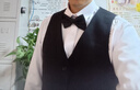 羅蒙西服套裝男士商務(wù)修身西裝男職業(yè)正裝小西服新郎伴郎結婚禮服外套 黑色單扣【西服+西褲+馬甲+襯衫 2XL /180【130-145斤】+7件禮品 曬單實(shí)拍圖