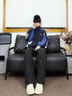 森馬（Semir）休閑褲女冬季加絨肌理分割直筒褲2025通勤顯腿長(cháng)長(cháng)褲109725127009 曬單實(shí)拍圖