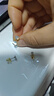 締晶999足銀幻彩鋯石耳釘女百搭養耳洞耳環(huán)教師節禮物女老師小耳飾 曬單實(shí)拍圖
