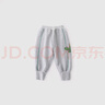 巴厘小豬男童加絨褲子秋冬款加厚保暖兒童束腳運(yùn)動(dòng)褲超萌可愛龍寶寶休閑褲 淺花灰 90 cm 曬單實(shí)拍圖