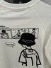 Smartiden國際品牌2025秋季新款韓版兒童卡通印花長(cháng)袖男女童時(shí)尚百搭寬松白色110 cm 曬單實(shí)拍圖