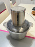 小熊（Bear）絞肉機家用 輔食機嬰兒絞餡機碎肉機料理機餃子肉餡攪拌機打蒜器電動(dòng)攪肉機約2L鋼碗雙刀QSJ-L03K3 曬單實(shí)拍圖