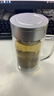 富光雙層玻璃杯商務(wù)泡茶杯子大容量耐熱辦公水杯過(guò)濾帶把銀色320ml 曬單實(shí)拍圖