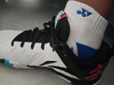 李寧（LI-NING）羽毛球鞋貼地飛行2LITE 標準白/黑色/熒光焰紅 AYTT003-2 42 曬單實(shí)拍圖